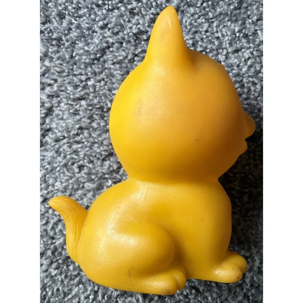 Vintage RARE R. Dakin Yellow Plastic Cat Squeaky 4